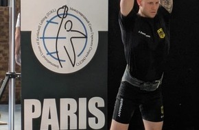 Polizei Coesfeld: POL-COE: Kreis Coesfeld, Paris/ Mit Schweiß und Schwung auf Platz 1/Diensthundführer Jannis Zimmermann Europameister im Kettlebell-Sport