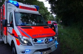 Feuerwehr Dorsten: FW-Dorsten: Schwerer Verkehrsunfall mit drei verletzten Personen auf der L 608