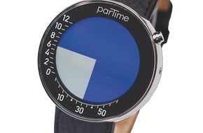 Partime Advision AG: Grafische Uhr aus Zürich geht um die Welt: Partime an Bord der Swiss International Airlines