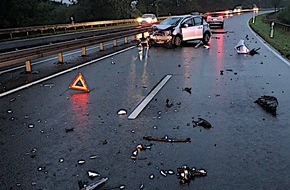 Polizeiinspektion Hameln-Pyrmont/Holzminden: POL-HM: Schwerer Verkehrsunfall auf der Bundesstraße 217 - weiße Limousine flüchtig (Zeugenaufruf!)