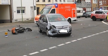 Polizei Düren: POL-DN: Motorradfahrer beim Abbiegen übersehen