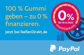 Delticom AG: 100% Gummi geben - zu 0% finanzieren: jetzt noch mehr Service bei ReifenDirekt.de