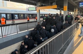 Bundespolizeidirektion Sankt Augustin: BPOL NRW: Bundespolizei zieht positives Fazit nach Derby: Rot-Weiss Essen gegen MSV Duisburg