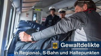 Bundespolizeidirektion München: Bundespolizeidirektion München: Gewaltdelikte vor dem Jahreswechsel - Tätliche Auseinandersetzungen in Regional- und S-Bahn