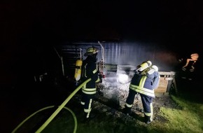 Freiwillige Feuerwehr der Stadt Bergen: FFW Bergen: Brennt Gartenhaus in Eversen.