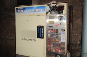 Polizeidirektion Pirmasens: POL-PDPS: Aufbruch Zigarettenautomat