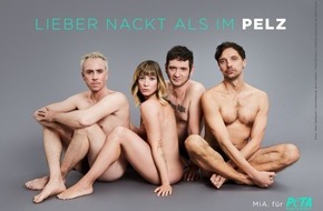 PETA Deutschland e.V.: Elektropop-Band MiA. lässt für PETA die Hüllen fallen: "Lieber nackt als im Pelz"