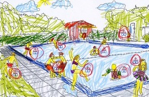 AXA Konzern AG: Sicherer Badespaß: Kostenlose Checkliste von AXA vermittelt Kindern Verhaltensregeln für das Baden im Schwimmbad, See und Meer (BILD)
