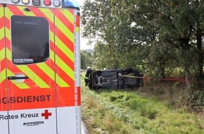 Feuerwehr VG Asbach: FW VG Asbach: Verkehrsunfall Ortsausgang Asbach - 3 Leichtverletzte