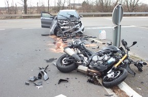 Polizeidirektion Worms: POL-PDWO: Motorradfahrer bei Unfall lebensgefährlich verletzt