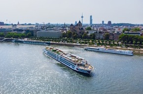 A-ROSA Flussschiff GmbH: Ground-breaking A-ROSA SENA on maiden voyage / Hybrid E-Motion Ship departs Cologne for the first time with guests on board