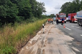 Feuerwehr Schermbeck: FW-Schermbeck: Ölspur auf der Borkener Straße