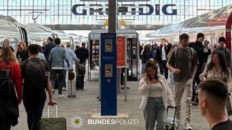 Bundespolizeidirektion München: Bundespolizeidirektion München: Diebstahl am Hauptbahnhof München / Täter auf frischer Tat gestellt