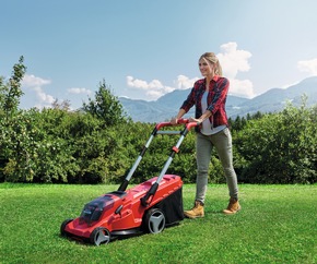 Latest addition to the Einhell lawn mower range: cordless lawn care with and without battery operation