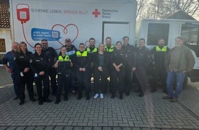 Polizeiinspektion Nienburg / Schaumburg: POL-NI: Gemeinsam Leben retten: Kolleginnen und Kollegen des Polizeikommissariats Stolzenau spenden Blut