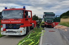 Feuerwehr Radolfzell: FW-Radolfzell: Tödlicher Verkehrsunfall auf der B 34