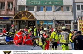 Feuerwehr München: FW-M: Unbekannter Reizstoff im Gebäude sorgt für Großeinsatz (Ludwigsvorstadt)