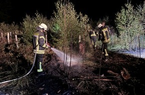Freiwillige Feuerwehr Bad Honnef: FW Bad Honnef: Erneuter Waldbrand in Bad Honnef-W&uuml;lscheid: 300 Quadratmeter Unterholz in Flammen