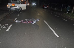 Polizei Mettmann: POL-ME: 59-jähriger Fahrradfahrer bei Zusammenstoß schwer verletzt - Hilden - 2112029