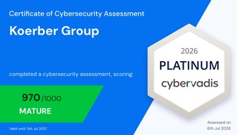 K&ouml;rber AG: K&ouml;rber erh&auml;lt 2026 CyberVadis Platinum und verbessert seine Cybersicherheitswertung erneut