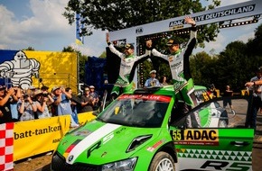 Skoda Auto Deutschland GmbH: Historischer deutscher Doppelsieg beim WM-Heimspiel: Kreim triumphiert für SKODA AUTO Deutschland vor Griebel (FOTO)