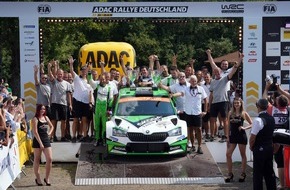 Skoda Auto Deutschland GmbH: ADAC Rallye Deutschland: Jan Kopecký und Pavel Dresler gewinnen WRC 2 Pro-Kategorie für SKODA (FOTO)