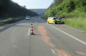Polizeidirektion Kaiserslautern: POL-PDKL: Auffahrunfall im Kurvenbereich