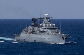 Presse- und Informationszentrum Marine: Die Fregatte "Bayern" verlässt Wilhelmshaven in Richtung Ägäis