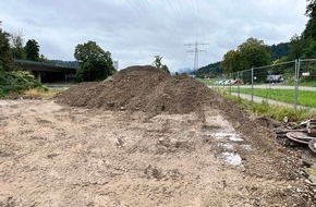Polizeipräsidium Freiburg: POL-FR: Waldkirch: Illegale Bauschuttentsorgung - Polizei sucht Zeugen