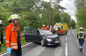 Kreisfeuerwehrverband Lüchow-Dannenberg e.V.: FW Lüchow-Dannenberg: Schwerer Verkehrsunfall auf der B493 bei Küsten +++ Bundesstraße voll gesperrt +++ 4 Personen verletzt