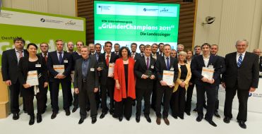 Deutsche Gründer- und Unternehmertage (deGUT): 16 erfolgreiche Firmen sind Landessieger des Unternehmenswettbewerbes "GründerChampions 2011" der KfW Bankengruppe (mit Bild)