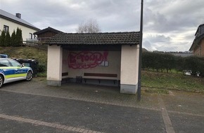 Polizeidirektion Wittlich: POL-PDWIL: Sachbeschädigung durch Graffiti