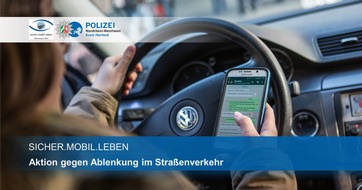 Kreispolizeibehörde Herford: POL-HF: Bilanz der Verkehrsaktion "sicher.mobil.leben - Ablenkung im Blick"