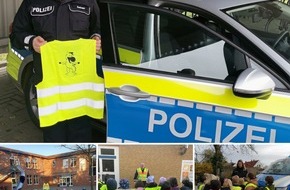 Polizeiinspektion Verden / Osterholz: POL-VER: +++ Warnwesten an Erstklässler verteilt - erneut gemeinsame Aktion von Landkreis und Polizei +++