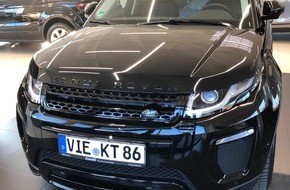 Kreispolizeibehörde Rhein-Kreis Neuss: POL-NE: Diebe stehlen schwarzen Range Rover Evoque - Kripo ermittelt