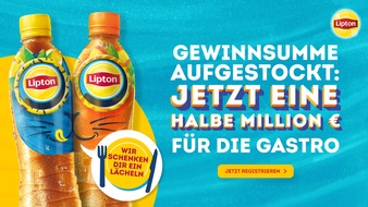 PepsiCo Deutschland GmbH: Lipton Ice Tea erhöht die finanzielle Unterstützung für Gastronomen in der Sommer-Kampagne auf eine halbe Millionen Euro
