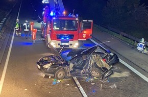 Polizeidirektion Neustadt/Weinstraße: POL-PDNW: Polizeiautobahnstation Ruchheim - Auffahrunfall auf A61 führt zu stundenlanger Vollsperrung