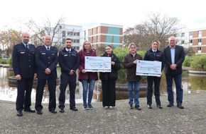 Hochschule für Polizei Baden-Württemberg: POL-HfPolBW: Spendenübergabe bei der Hochschule für Polizei Baden-Württemberg -Institutsbereich Ausbildung Lahr