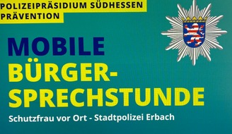 Polizeipräsidium Südhessen: POL-DA: Erbach-Bullau: Mobile Bürgersprechstunde der Polizei - Fahrräder werden registriert/Keine Anmeldung notwendig
