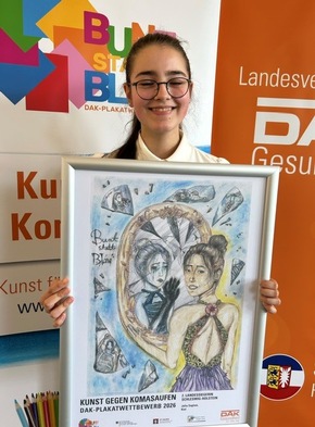 „bunt statt blau“: Geschwisterpaar aus Malente gewinnt Plakatwettbewerb in Schleswig-Holstein
