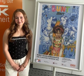 Schleswig-Holstein: Schülerin aus Bönebüttel gewinnt landesweiten Plakatwettbewerb gegen das Rauschtrinken
