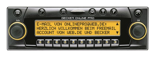 1&1 Mail & Media Applications SE: Vom Autoradio ins Internet - mit WEB.DE / WEB.DE kooperiert mit Car-Audio Hersteller Becker