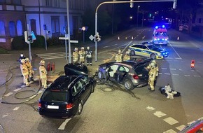 Freiwillige Feuerwehr Frankenthal: FW Frankenthal: Verkehrsunfall mit zwei beteiligten PKW´s