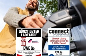 EWE Go: EWE Go Ladetarif erneut mehrfach ausgezeichnet