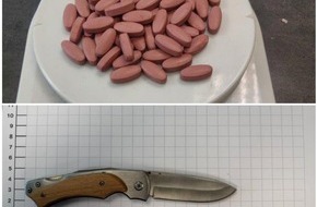 Bundespolizeidirektion Sankt Augustin: BPOL NRW: Bundespolizei stellt 64 Tabletten und Messer sicher