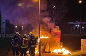 Freiwillige Feuerwehr Kranenburg: FW Kranenburg: Brand eines Kleidercontainers