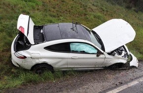 Polizeidirektion Trier: POL-PDTR: Verkehrsunfall mit Verletzen Alleinunfall aufgrund nicht angepasster Geschwindigkeit