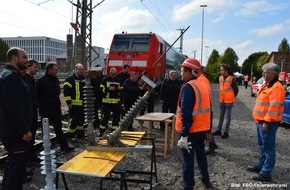 Feuerwehren des Landkreises Ravensburg: LRA-Ravensburg: Feuerwehren des Landkreises Ravensburg wurden im Bereich Elektrifizierung der Bahnstrecken geschult
