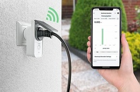 PEARL GmbH: Matter-kompatibel und mit integriertem Energiekostenmesser: Luminea Home Control Outdoor-WLAN-Steckdose SF-670.out, Energiekostenmesser, App, Matter-zertifiziert