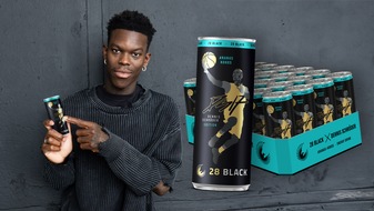 28 BLACK: 28 Black Dennis Schröder Edition / Neuer Look für den beliebten Energy Drink, der unverwechselbare Ananas-Kokos-Geschmack bleibt